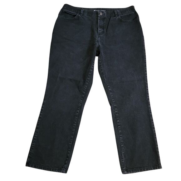 Vntg Lee Relaxed Fit Straight Leg Jeans Sz 16P Petite 100% Cotton Y2K Heritage - Picture 1 of 8